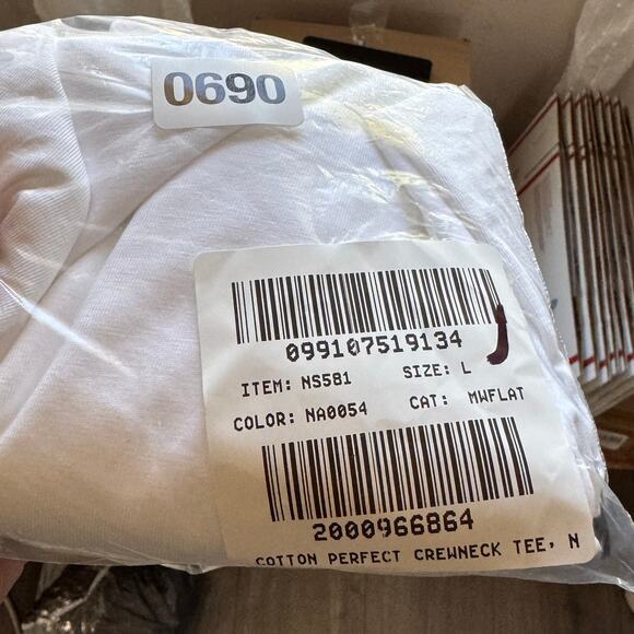 Madewell The Perfect Crewneck Tee SZ L White Jersey Cotton Short Sleeve Pullover - Picture 9 of 9